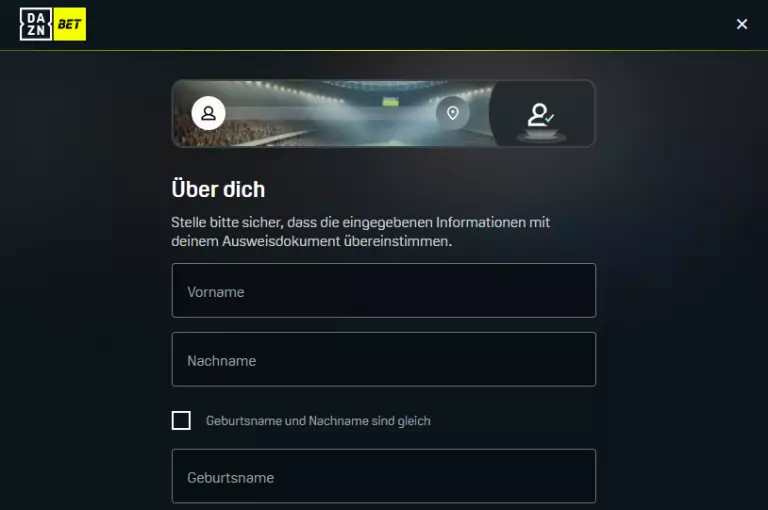DAZn Bet anmeldung