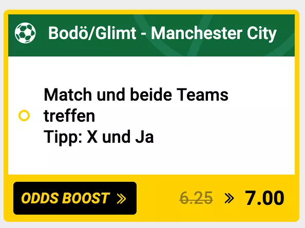 FK BodÃÂ¶/Glimt vs. Manchester City