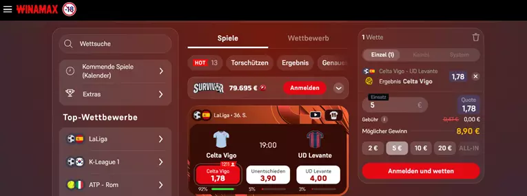 Winamax bonus