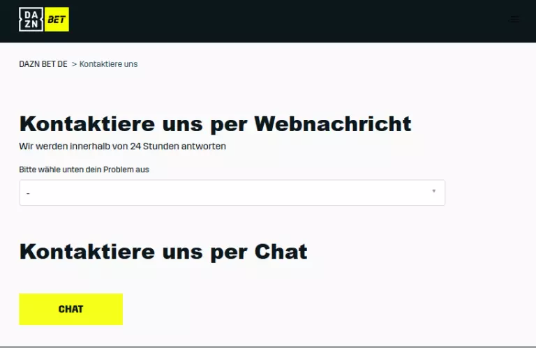 dazn bet support