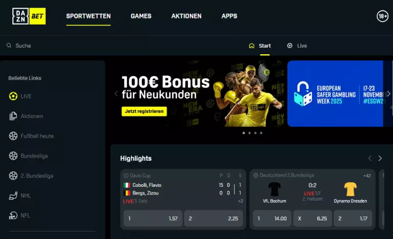 dazn bet test