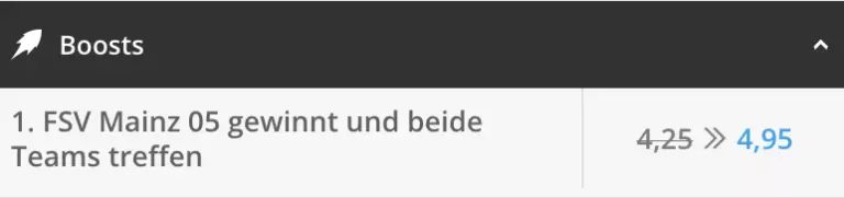 NEO.bet Quotenboost Mainz 05 vs. Gladbach