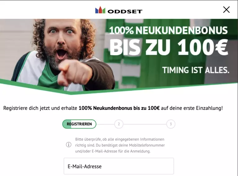 oddset anmeldung