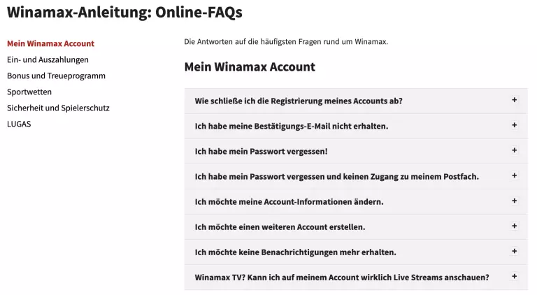 Winamax support